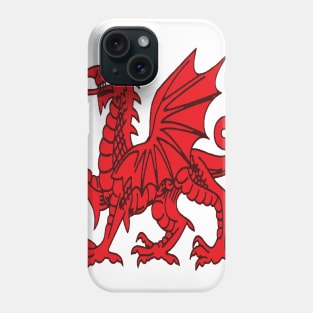 The Red Dragon or Y Ddraig Goch Isolated Phone Case