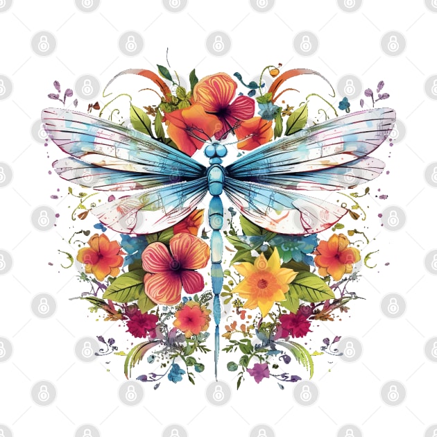 Floral Dragonfly by VelvetRoom