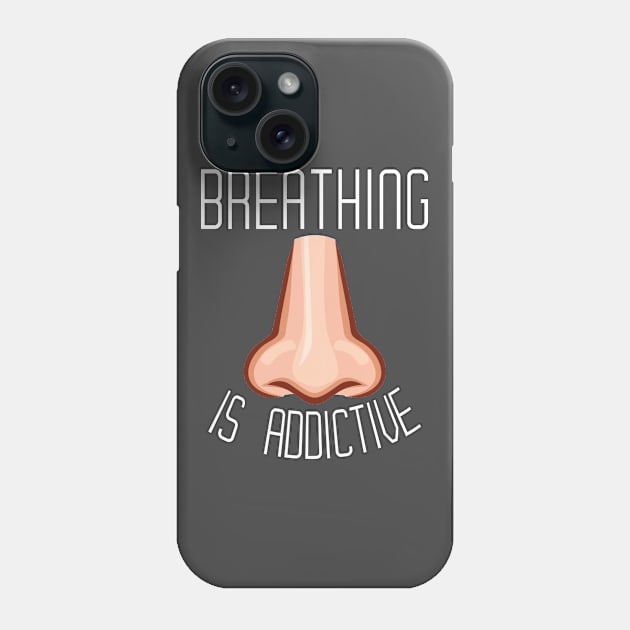 Breathing is Addictive (version 2) - BROS on Audio Phone Case by BROSonAudio