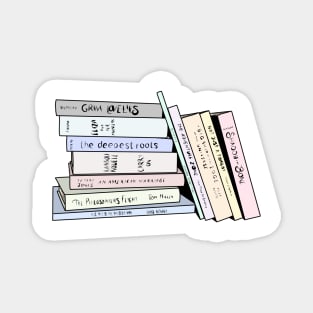 Pale book stack Magnet