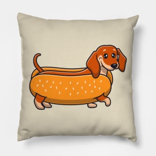 Cute Dachshund Hotdog Pillow