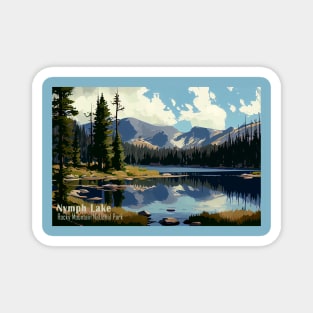 Rocky Mountain National Park Vintage Travel Poster Magnet