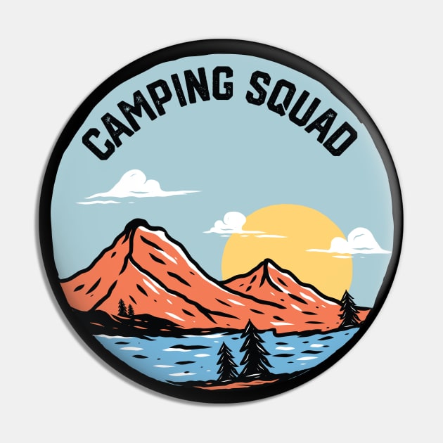 Camping Squad - Camping Vibes Loves Gift Pin by KAVA-X