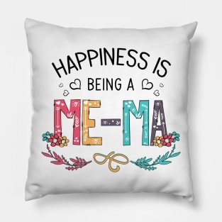 Happiness Is Being A Me-Ma Wildflowers Valentines Mothers Day Pillow