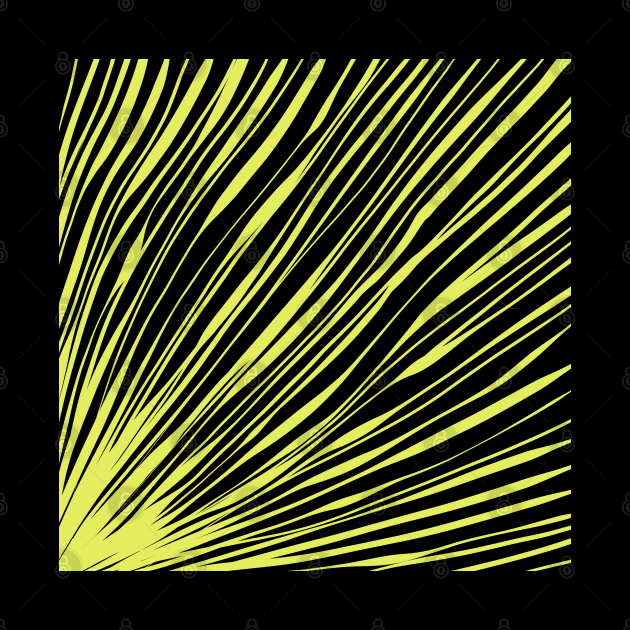 abstract striped zebra/tiger pattern in neon green/lime and black by acatalepsys 