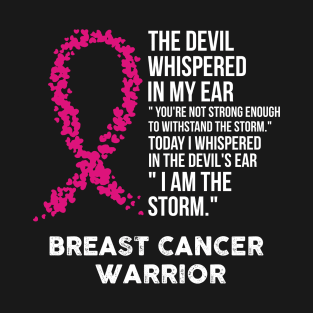 The Devil- Breast cancer Awareness Support Ribbon T-Shirt