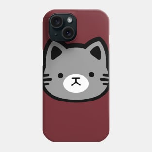 Grey Cat Kawaii Phone Case