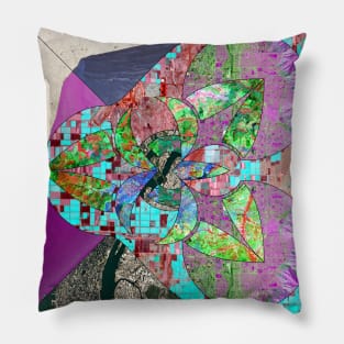 urban city mapping in pattern zentangle ecopop Pillow