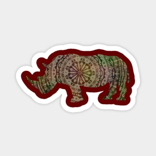 Mandala Rhino Magnet