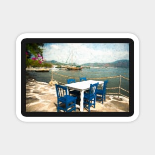 Taverna Table and sea view Magnet