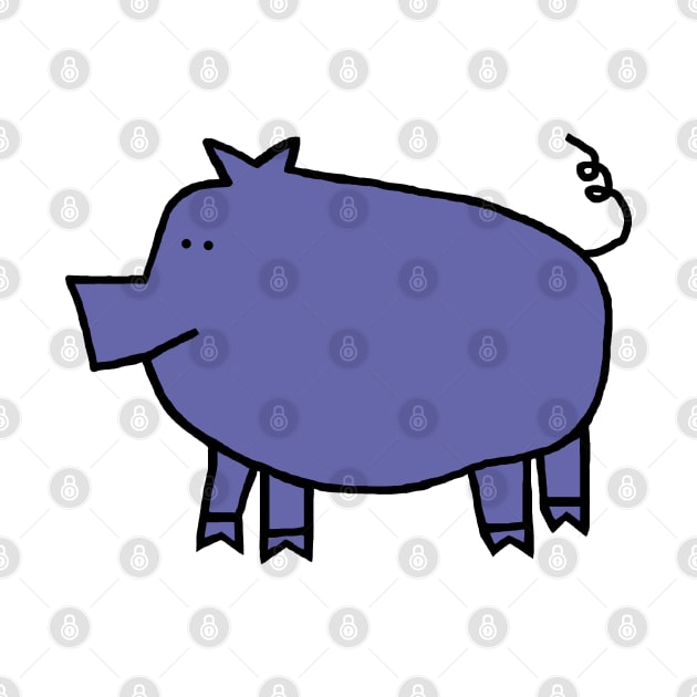 Very Peri Periwinkle Blue Pig Color of the Year 2022 by ellenhenryart