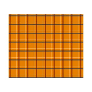 Autumn Orange Plaid T-Shirt