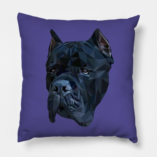 Cane Corso Low Poly Art Pillow by TheLowPolyArtist