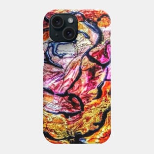 design con rosa dipinta astratta Phone Case