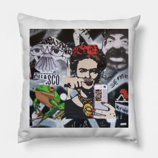 Graffiti and Collage Pillow