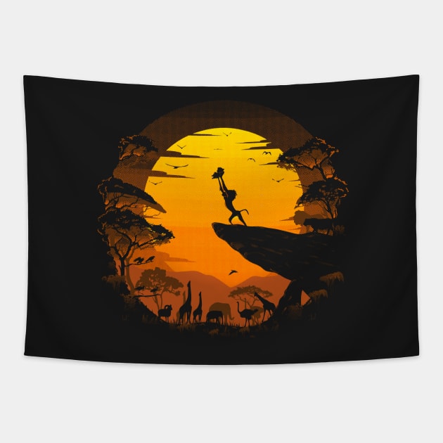 The Circle of Life Tapestry by Riverart