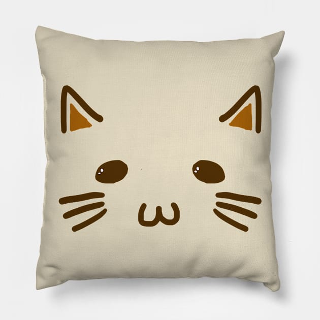 Brown cat Pillow by Valem97