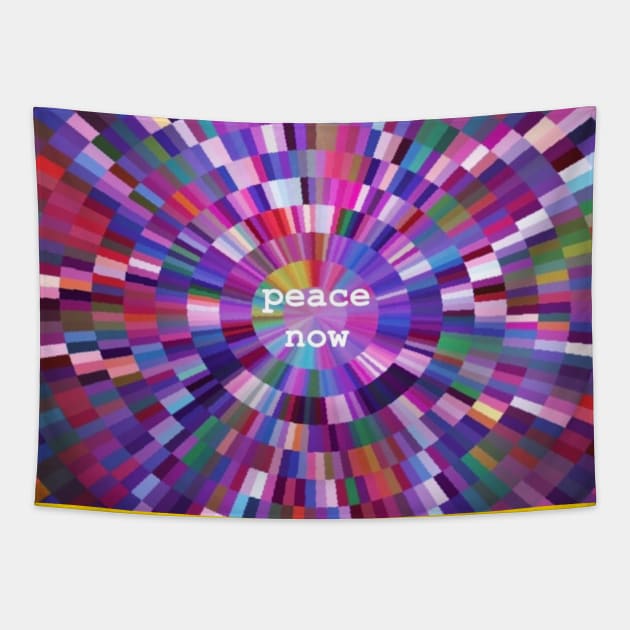 Peace Now—I Stand with Ukraine!! Seven Pointed Star of Protection Tapestry by drumweaver