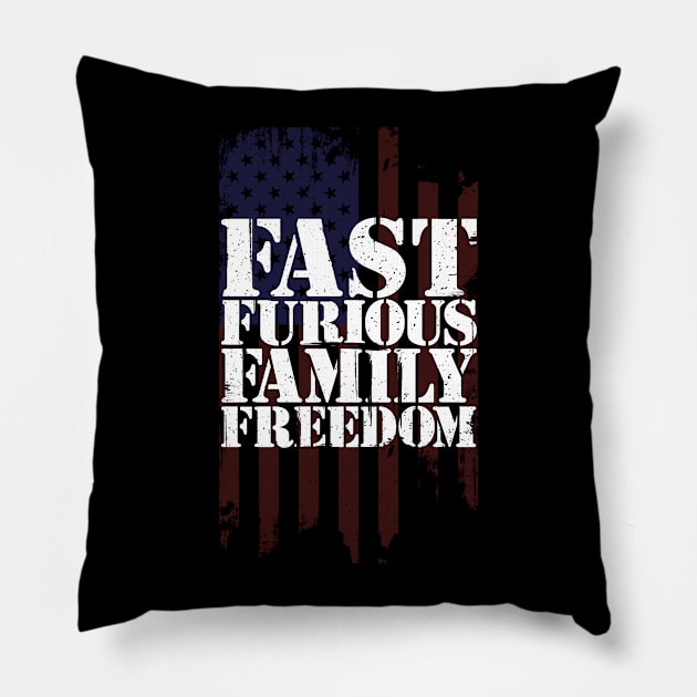 Fast Furious Family Freedom Pillow by Freeballz