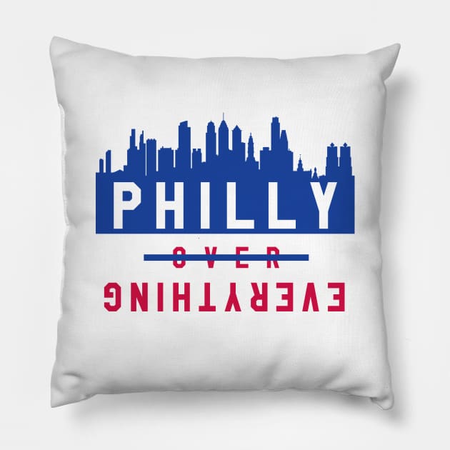 Philly over Everything - White/Blue Pillow by KFig21