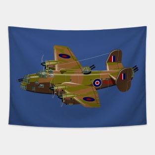 Cartoon retro bomber Tapestry