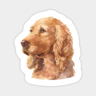 English Cocker Spaniel Watercolor Art Magnet