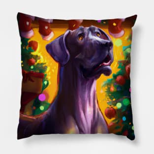 Cute Great Dane Drawing Pillow