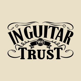 Guitarist Slogan In Black Print T-Shirt