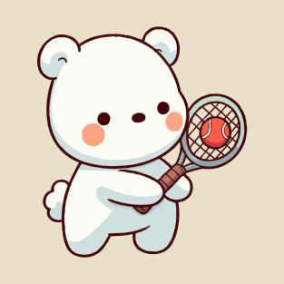 cute polar bear as a tennis player T-Shirt