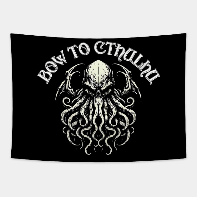 Creepy and Goth Cthulhu Tapestry by MetalByte