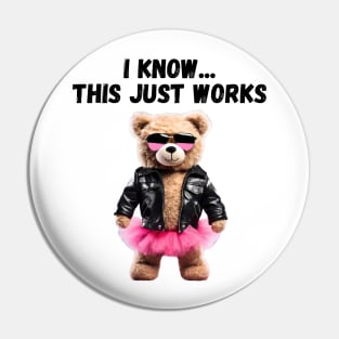 Badass Fashion Teddy Bear Pin