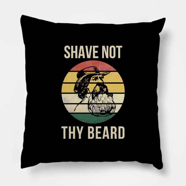 Beard Pride Funny Cute September Halloween Sarcastic Shirt Mustache Hipster Bearded Men Haircut Cute Funny Motivational Inspirational Gift Idea Pillow by EpsilonEridani