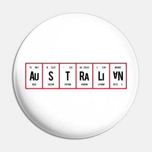 Australian - Periodic Table of Elements Pin