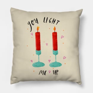 “You light me up” Candle Pun Pillow