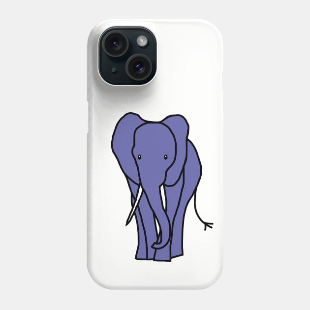 Very Peri Periwinkle Blue Big Elephant Color of the Year 2022 Phone Case by ellenhenryart