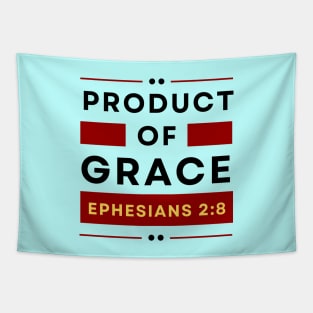 Product Of Grace | Christian Typography Tapestry