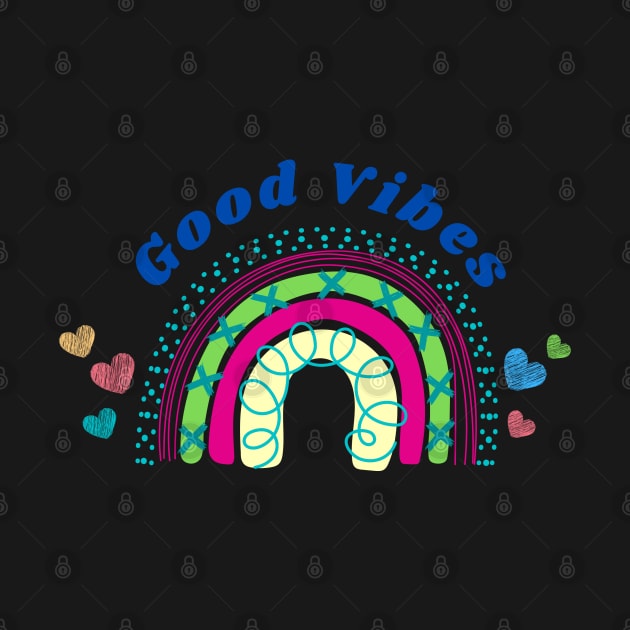 Good Vibes Rainbow Design by TINRO Kreations