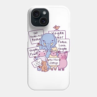 protesting-animals-vegan Phone Case