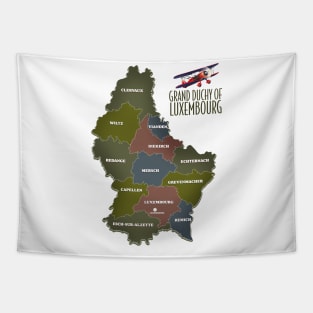 grand duchy of luxembourg map Tapestry