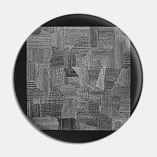 Divination II abstract black and white painting Pin