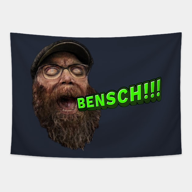 Zombie Bensch Tapestry by CaptainRedBeard007