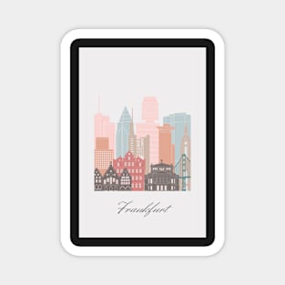 Frankfurt, Germany, map skyline - 01 style Magnet