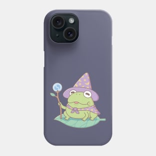 Cute Frog Wizard Magician With Magic Staff Phone Case