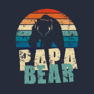 Mens papa bear funny T-Shirt