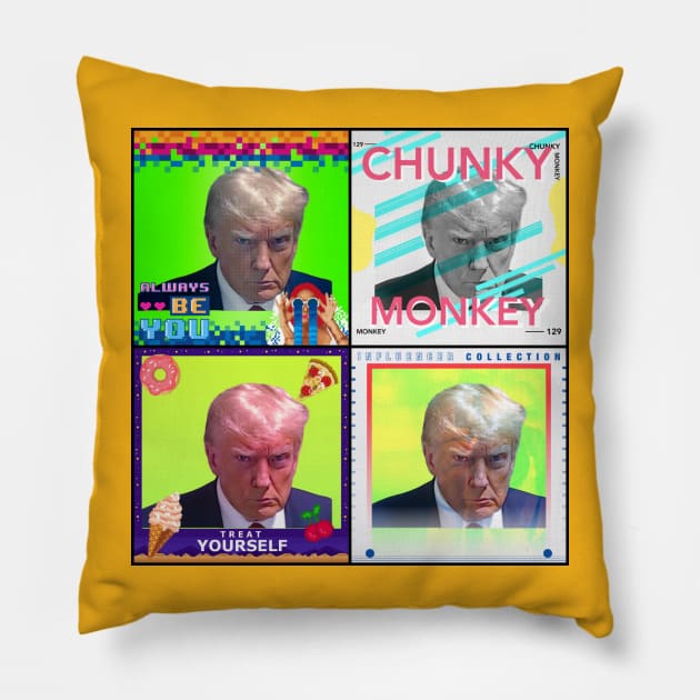 Mugshot Meme Trump Shirt! Pillow by The Mannii Store Uncensored 