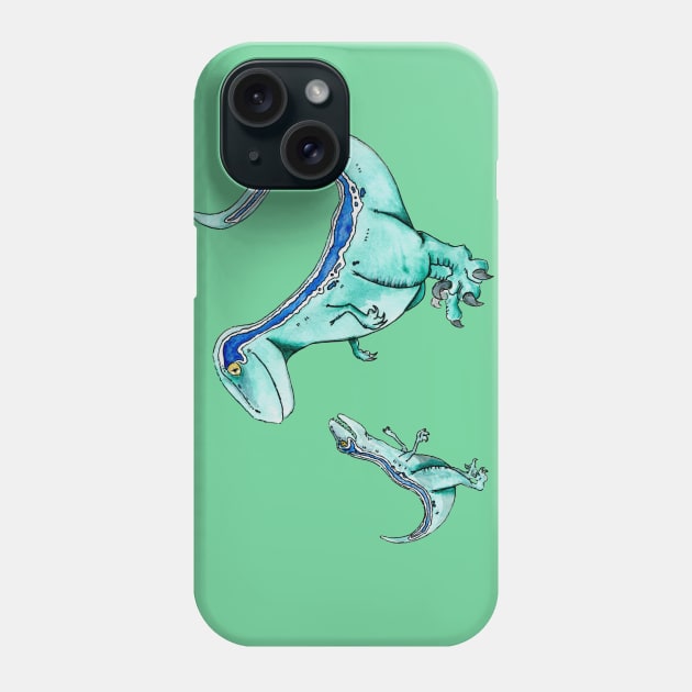 Blue and Baby Phone Case by JurassicArt