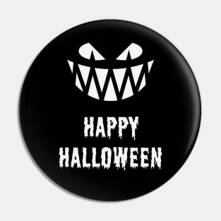 Happy Halloween Fright (Jack O’Lantern / Smile / Teeth / White) Pin