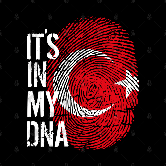 Turkey Flag Fingerprint My Story DNA Turkish by Your Culture & Merch