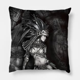 latin soul, with aztec heart Pillow