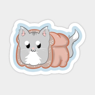 Whole Wheat Bread Loaf Cat Magnet